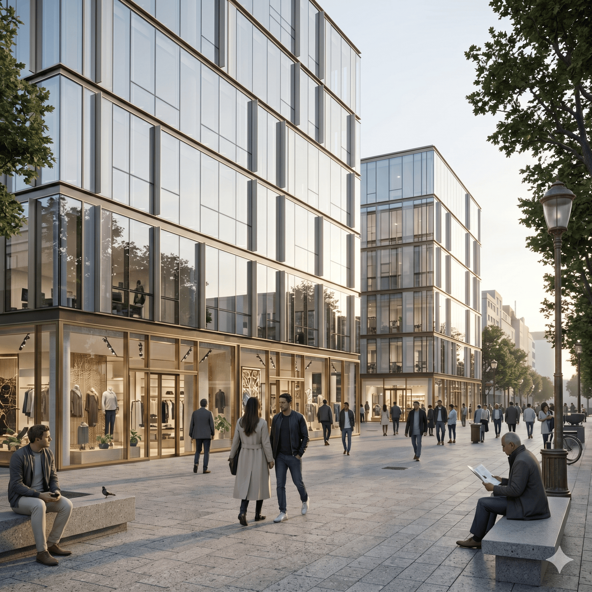 Animated exterior architecture iterations generated from a controlled design direction