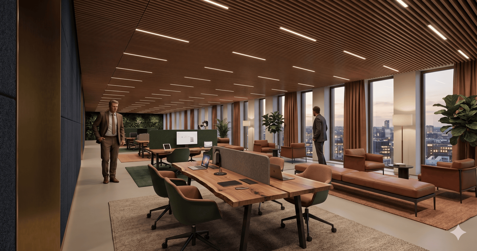 Animated interior design iterations generated for visual brainstorming